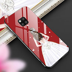 Handyhülle Silikon Hülle Rahmen Schutzhülle Spiegel Motiv Kleid Mädchen für Huawei Mate 20 Pro Rot