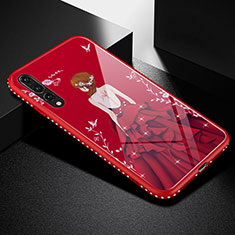 Handyhülle Silikon Hülle Rahmen Schutzhülle Spiegel Motiv Kleid Mädchen für Huawei P20 Pro Rot