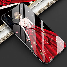 Handyhülle Silikon Hülle Rahmen Schutzhülle Spiegel Motiv Kleid Mädchen für Huawei P30 Pro New Edition Rot