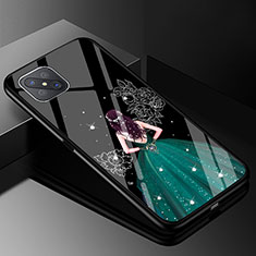 Handyhülle Silikon Hülle Rahmen Schutzhülle Spiegel Motiv Kleid Mädchen für Oppo Reno4 Z 5G Grün