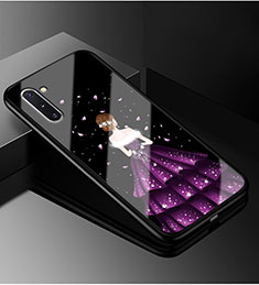 Handyhülle Silikon Hülle Rahmen Schutzhülle Spiegel Motiv Kleid Mädchen für Samsung Galaxy Note 10 Plus 5G Violett