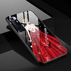 Handyhülle Silikon Hülle Rahmen Schutzhülle Spiegel Motiv Kleid Mädchen für Xiaomi Mi 10 Ultra Schwarz