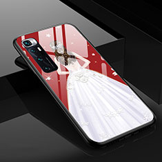 Handyhülle Silikon Hülle Rahmen Schutzhülle Spiegel Motiv Kleid Mädchen für Xiaomi Mi 10 Ultra Weiß