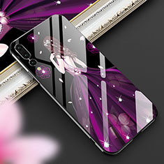 Handyhülle Silikon Hülle Rahmen Schutzhülle Spiegel Motiv Kleid Mädchen K02 für Huawei P20 Pro Violett