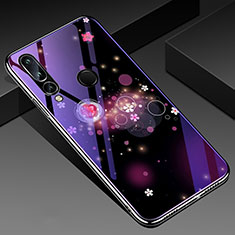 Handyhülle Silikon Hülle Rahmen Schutzhülle Spiegel Schmetterling K01 für Huawei Honor 20 Lite Violett