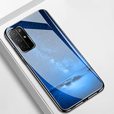Handyhülle Silikon Hülle Rahmen Schutzhülle Spiegel Sternenhimmel für Huawei Honor 30S Blau
