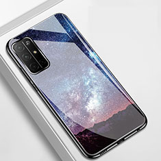 Handyhülle Silikon Hülle Rahmen Schutzhülle Spiegel Sternenhimmel für Huawei Honor 30S Violett
