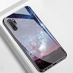 Handyhülle Silikon Hülle Rahmen Schutzhülle Spiegel Sternenhimmel für Samsung Galaxy Note 10 Plus 5G Violett