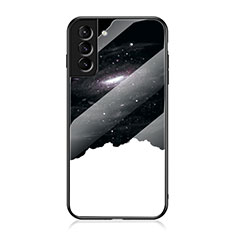 Handyhülle Silikon Hülle Rahmen Schutzhülle Spiegel Sternenhimmel für Samsung Galaxy S21 Plus 5G Weiß