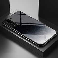 Handyhülle Silikon Hülle Rahmen Schutzhülle Spiegel Sternenhimmel S01 für Samsung Galaxy S22 5G Schwarz