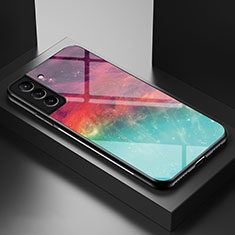 Handyhülle Silikon Hülle Rahmen Schutzhülle Spiegel Sternenhimmel S01 für Samsung Galaxy S23 5G Rot