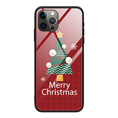 Handyhülle Silikon Hülle Rahmen Schutzhülle Spiegel Weihnachten für Apple iPhone 12 Pro Rot