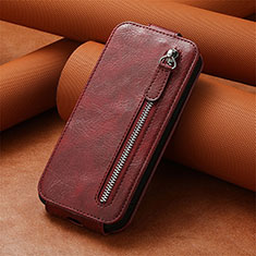 Handytasche Flip Schutzhülle Leder A01D für Samsung Galaxy S21 Plus 5G Rot