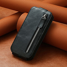 Handytasche Flip Schutzhülle Leder S01D für Samsung Galaxy S21 Ultra 5G Schwarz