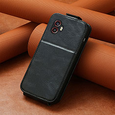 Handytasche Flip Schutzhülle Leder S01D für Samsung Galaxy XCover 6 Pro 5G Schwarz
