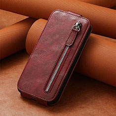 Handytasche Flip Schutzhülle Leder S01D für Xiaomi Poco C40 Rot