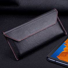 Handytasche Schutzhülle Flip Leder Hülle T02 für Huawei Mate Xs 5G Schwarz