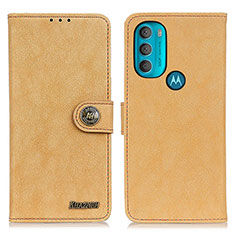 Handytasche Stand Schutzhülle Flip Leder Hülle A01D für Motorola Moto G71 5G Gold