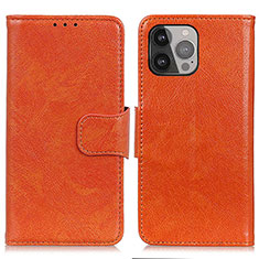 Handytasche Stand Schutzhülle Flip Leder Hülle A02 für Apple iPhone 13 Pro Max Orange