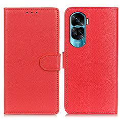 Handytasche Stand Schutzhülle Flip Leder Hülle A03D für Huawei Honor 90 Lite 5G Rot