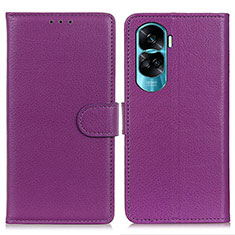 Handytasche Stand Schutzhülle Flip Leder Hülle A03D für Huawei Honor 90 Lite 5G Violett