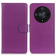 Handytasche Stand Schutzhülle Flip Leder Hülle A03D für Huawei Honor X9b 5G Violett