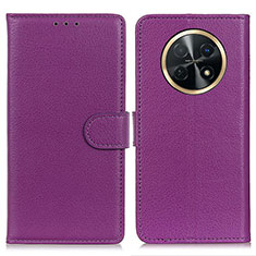 Handytasche Stand Schutzhülle Flip Leder Hülle A03D für Huawei Nova Y91 Violett