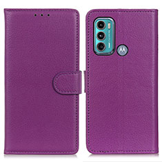Handytasche Stand Schutzhülle Flip Leder Hülle A03D für Motorola Moto G60 Violett