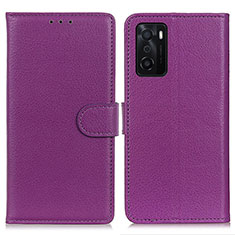 Handytasche Stand Schutzhülle Flip Leder Hülle A03D für Oppo A55S 5G Violett