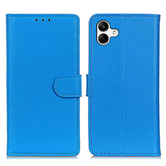 Handytasche Stand Schutzhülle Flip Leder Hülle A03D für Samsung Galaxy M04 Hellblau