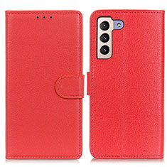 Handytasche Stand Schutzhülle Flip Leder Hülle A03D für Samsung Galaxy S21 5G Rot