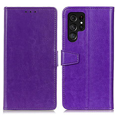 Handytasche Stand Schutzhülle Flip Leder Hülle A03D für Samsung Galaxy S21 Ultra 5G Violett