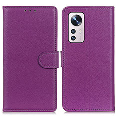 Handytasche Stand Schutzhülle Flip Leder Hülle A03D für Xiaomi Mi 12 Pro 5G Violett