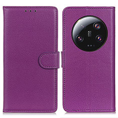 Handytasche Stand Schutzhülle Flip Leder Hülle A03D für Xiaomi Mi 13 Ultra 5G Violett
