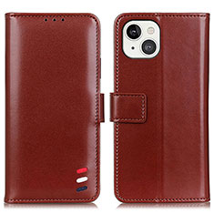 Handytasche Stand Schutzhülle Flip Leder Hülle A04 für Apple iPhone 14 Braun