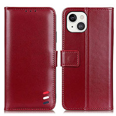 Handytasche Stand Schutzhülle Flip Leder Hülle A04 für Apple iPhone 14 Rot