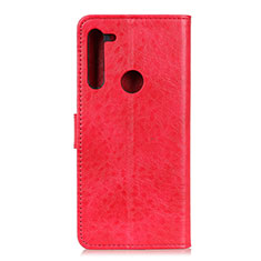 Handytasche Stand Schutzhülle Flip Leder Hülle A04D für Motorola Moto One Fusion Plus Rot