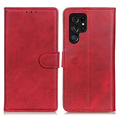 Handytasche Stand Schutzhülle Flip Leder Hülle A04D für Samsung Galaxy S22 Ultra 5G Rot