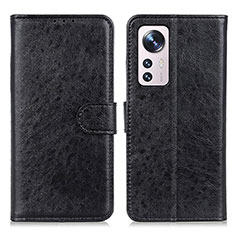 Handytasche Stand Schutzhülle Flip Leder Hülle A04D für Xiaomi Mi 12 Pro 5G Schwarz