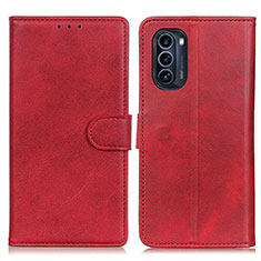 Handytasche Stand Schutzhülle Flip Leder Hülle A05D für Motorola Moto G52j 5G Rot