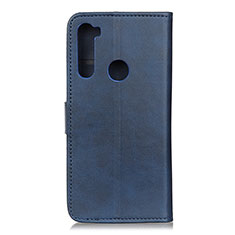 Handytasche Stand Schutzhülle Flip Leder Hülle A05D für Motorola Moto One Fusion Plus Blau