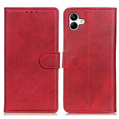 Handytasche Stand Schutzhülle Flip Leder Hülle A05D für Samsung Galaxy M04 Rot
