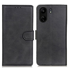 Handytasche Stand Schutzhülle Flip Leder Hülle A05D für Xiaomi Redmi 13C Schwarz