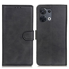 Handytasche Stand Schutzhülle Flip Leder Hülle A05D für Xiaomi Redmi Note 13 5G Schwarz