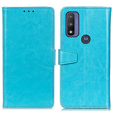 Handytasche Stand Schutzhülle Flip Leder Hülle A06D für Motorola Moto G Pure Hellblau