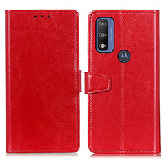 Handytasche Stand Schutzhülle Flip Leder Hülle A06D für Motorola Moto G Pure Rot