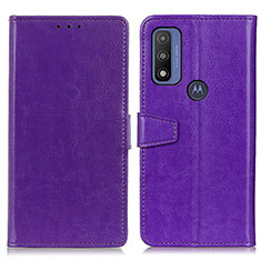 Handytasche Stand Schutzhülle Flip Leder Hülle A06D für Motorola Moto G Pure Violett