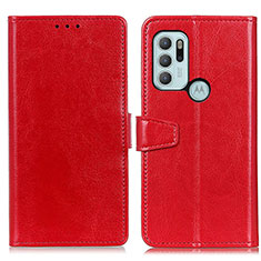 Handytasche Stand Schutzhülle Flip Leder Hülle A06D für Motorola Moto G60s Rot