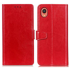 Handytasche Stand Schutzhülle Flip Leder Hülle A06D für Samsung Galaxy A22 5G SC-56B Rot