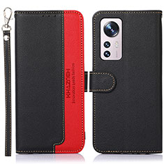 Handytasche Stand Schutzhülle Flip Leder Hülle A06D für Xiaomi Mi 12 Lite 5G Rot und Schwarz
